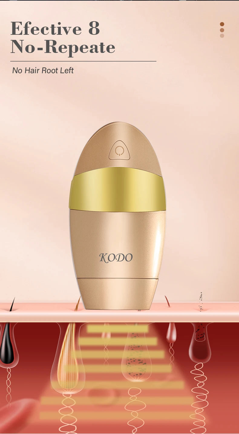 Épilateur laser IPL KODO A113 – 4 en 1 indolore, visage & corps, 900k flashs