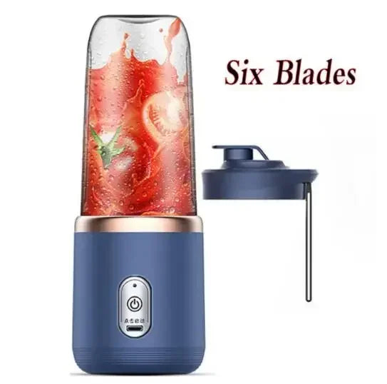 Blender portable USB 6 lames – mini mixeur smoothie rechargeable, bouteille