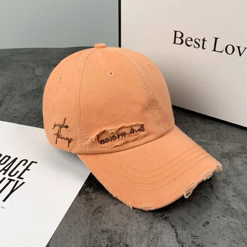 Casquette baseball vintage délavée – broderie, streetwear, unisexe, été