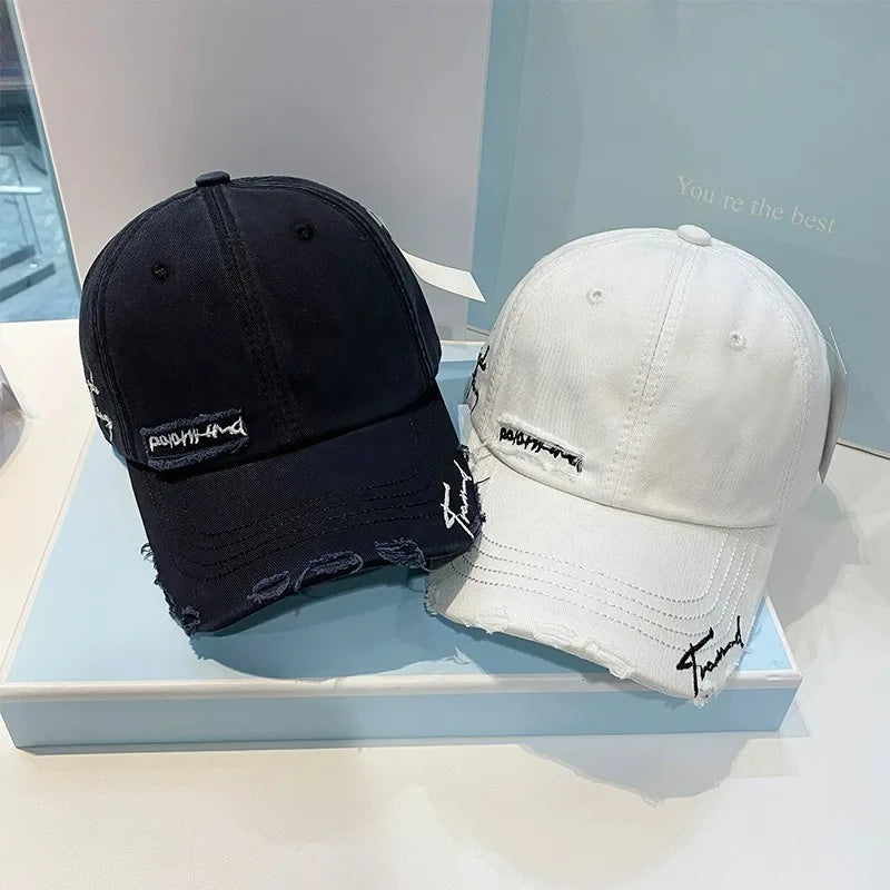 Casquette baseball vintage délavée – broderie, streetwear, unisexe, été