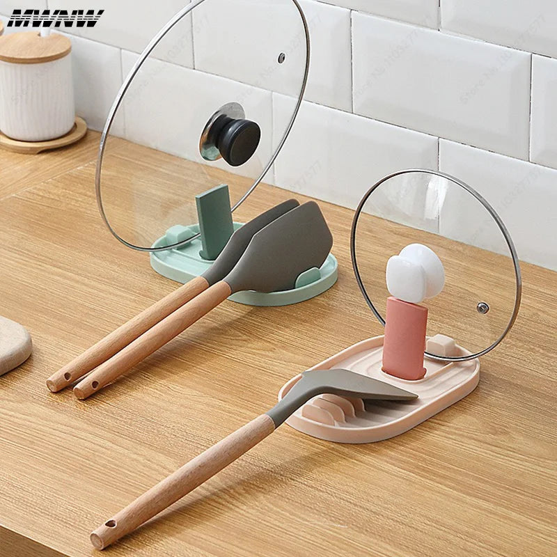 Porte-couvercle pliable style nordique – repose-cuillère et support cuisine