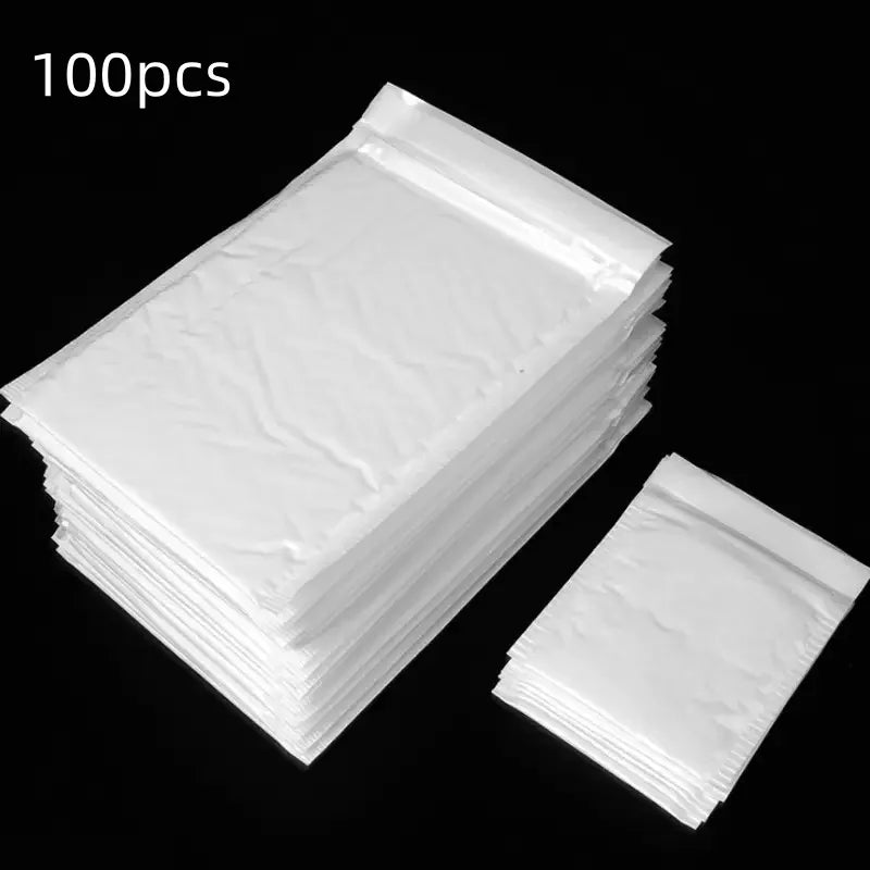 Enveloppes à bulles d'expédition blanches – auto-adhésives et étanches, lot de 50/100