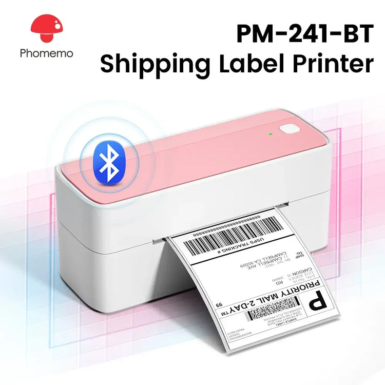 Imprimante d'étiquettes d'expédition Phomemo 241BT – Bluetooth 4x6, thermique 203 DPI