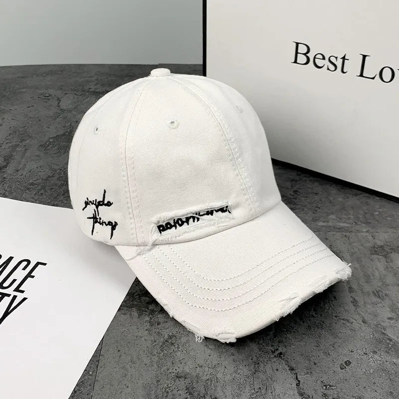 Casquette baseball vintage délavée – broderie, streetwear, unisexe, été