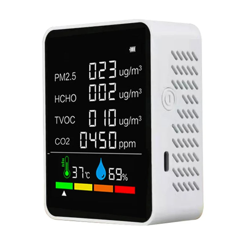 Détecteur de gaz et qualité de l'air CO2 – Multi-paramètres, écran LCD, WiFi