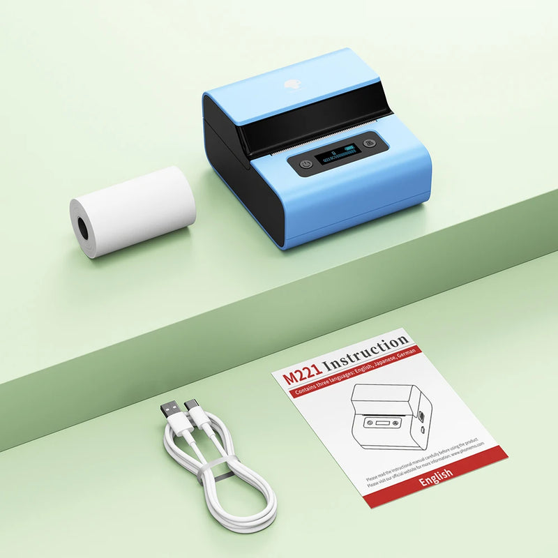 Imprimante d'étiquettes Phomemo M221 – Bluetooth sans fil, large 20-80 mm, 203 DPI