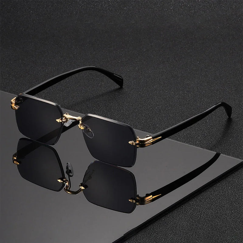 Lunettes de soleil unisexes sans monture – verres dégradés, UV400, tendance