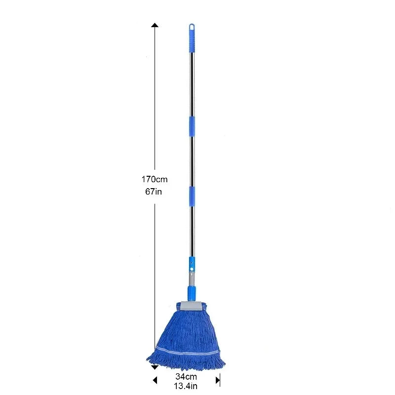 Serpillière microfibre professionnelle – manche télescopique inox, essorage 4 côtés