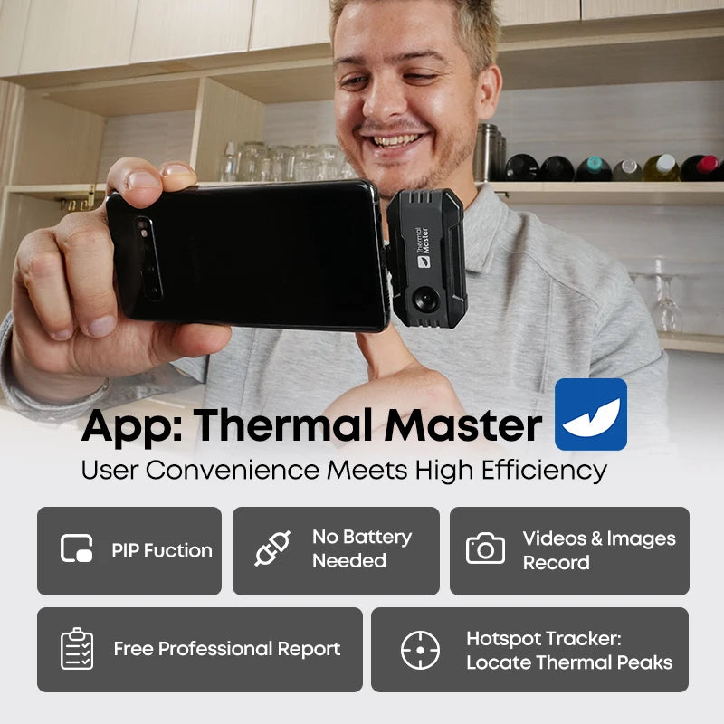 Caméra thermique Thermal Master P1 – iPhone & Android, 320x240, 600°C