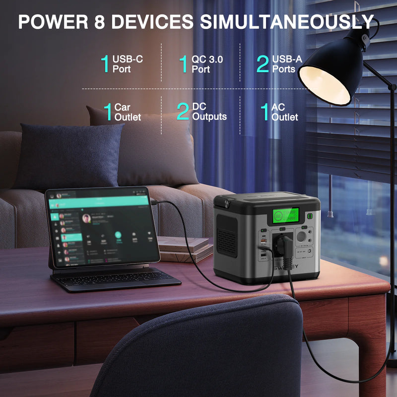 Centrale électrique SWAREY S500 Pro 518Wh – 500W + panneau solaire 100W