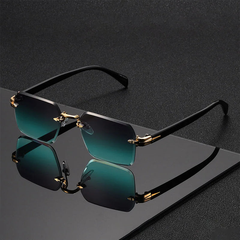 Lunettes de soleil unisexes sans monture – verres dégradés, UV400, tendance