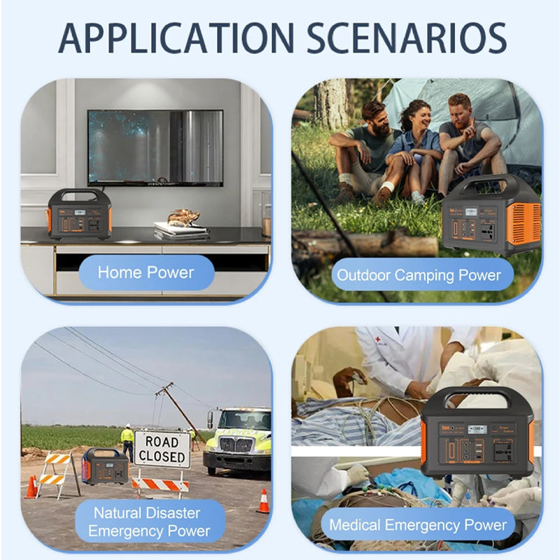 Station électrique solaire GaiaRay 300/500W – LiFePO4, onde pure, camping