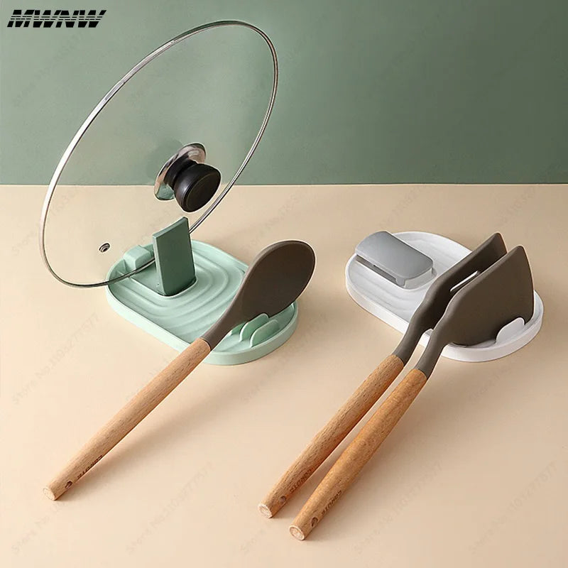 Porte-couvercle pliable style nordique – repose-cuillère et support cuisine
