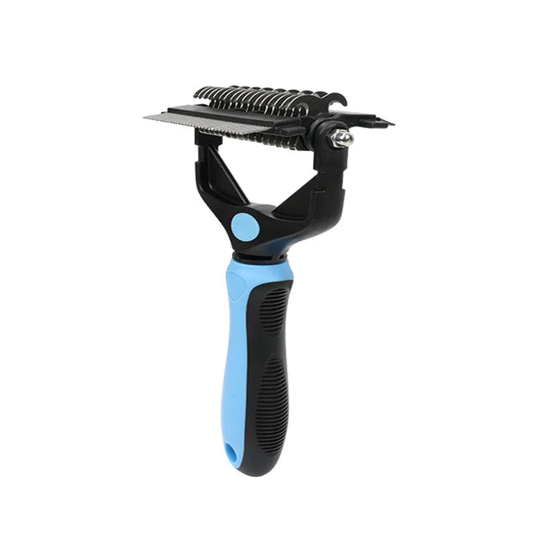 Brosse de toilettage 3 en 1 chien & chat – démêloir, coupe-nœuds, peigne