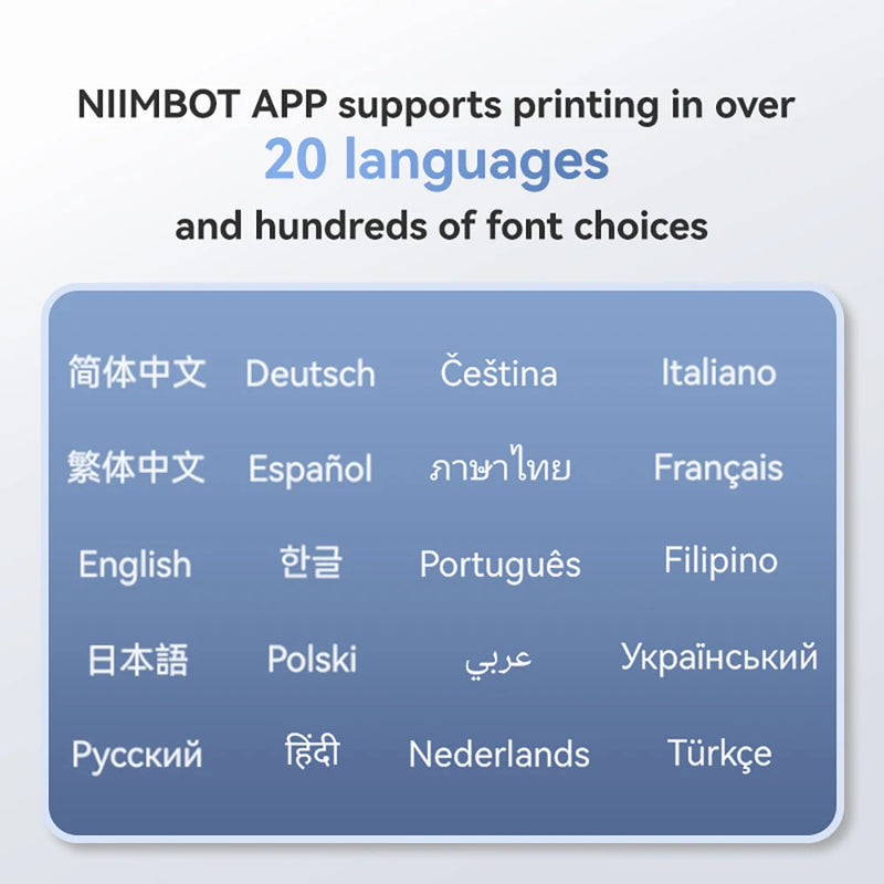 Étiqueteuse thermique NiiMbot B1 – Bluetooth sans fil, 203 DPI, portable