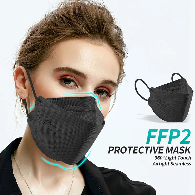 Masques FFP2 KN95 CE réutilisables – anti-poussière, lot de 10 à 100