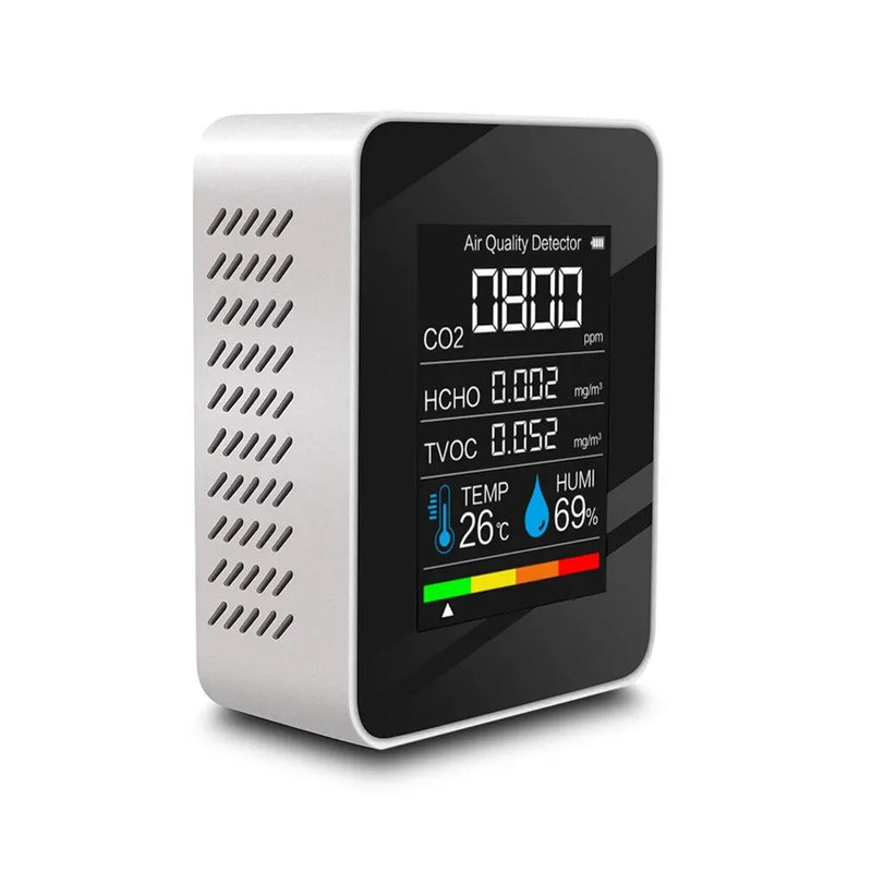 Détecteur de gaz et qualité de l'air CO2 – Multi-paramètres, écran LCD, WiFi