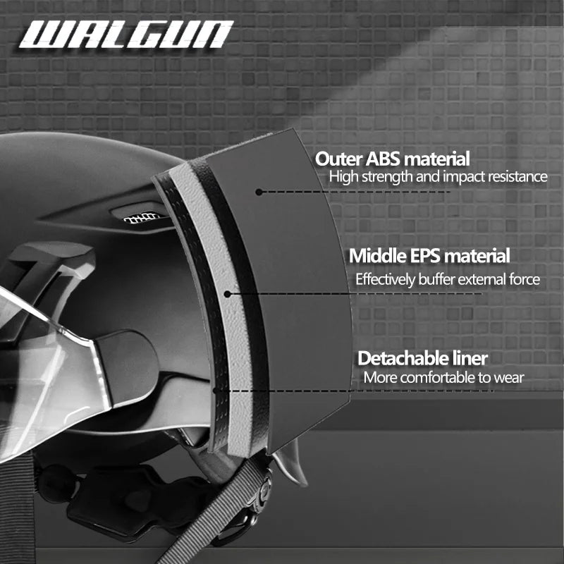 Casque de sécurité WALGUN K202 – Visière, lunettes & protège-oreilles (CE)