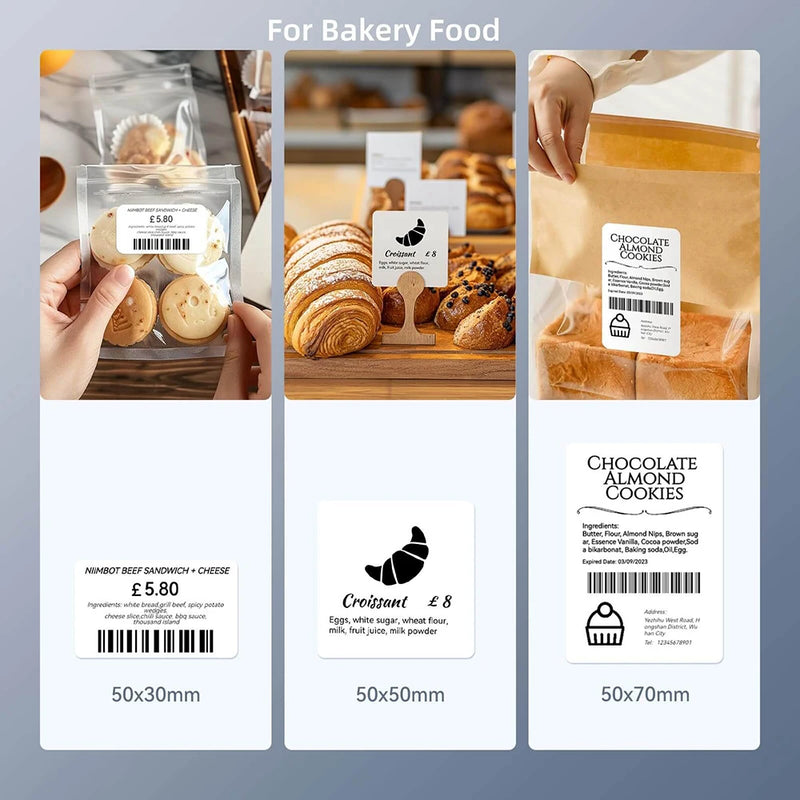 Étiqueteuse thermique NiiMbot B1 – Bluetooth sans fil, 203 DPI, portable