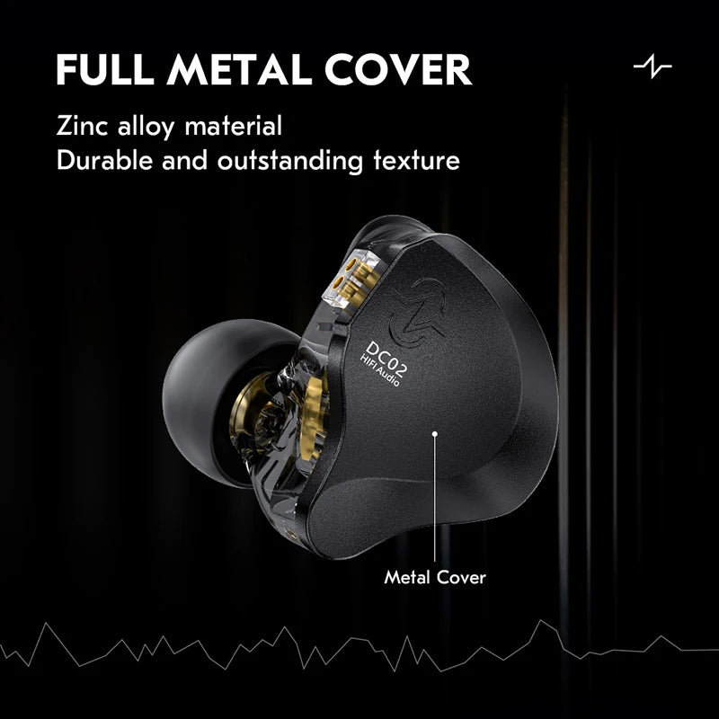 Écouteurs CCZ SOLO DC02 – intra-auriculaires HiFi filaires, driver 10 mm