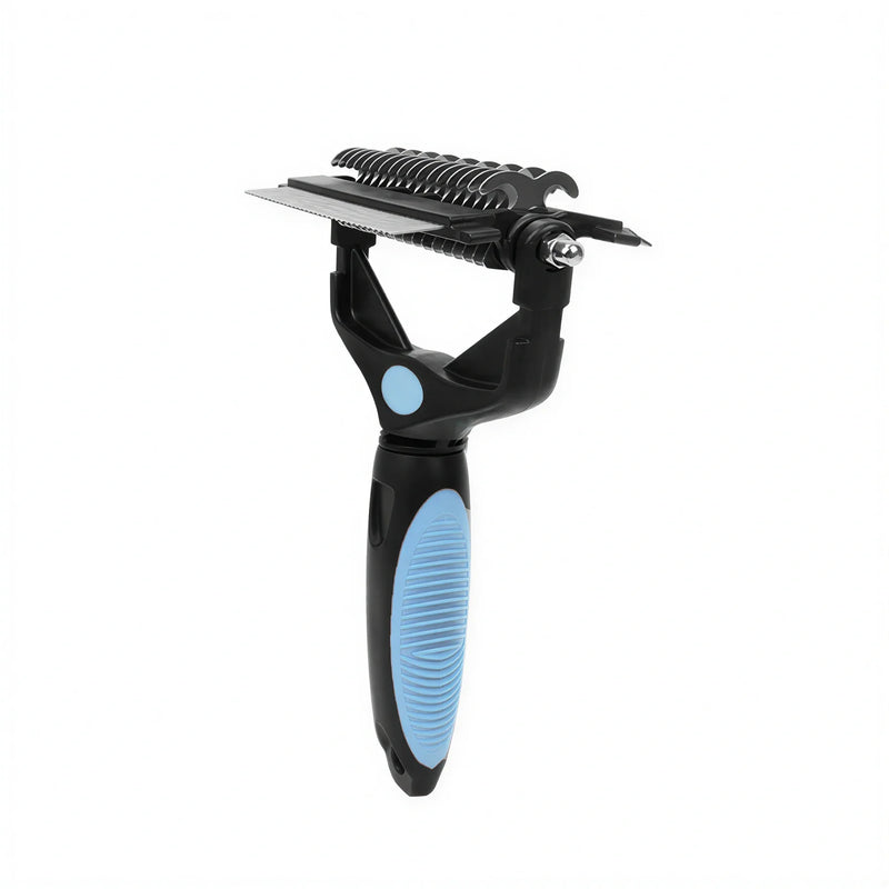 Brosse de toilettage 3 en 1 chien & chat – démêloir, coupe-nœuds, peigne