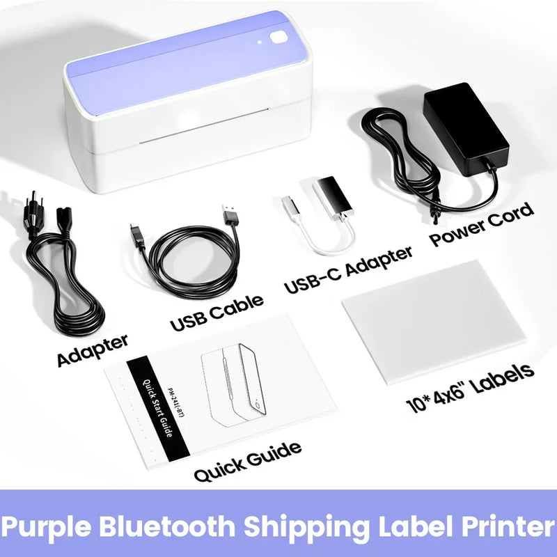 Imprimante d'étiquettes d'expédition Phomemo 241BT – Bluetooth 4x6, thermique 203 DPI