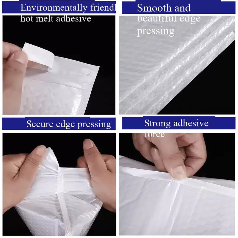 Enveloppes à bulles d'expédition blanches – auto-adhésives et étanches, lot de 50/100