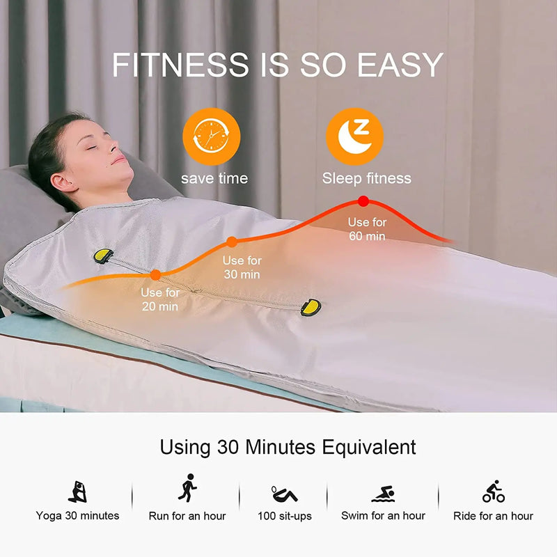 Couverture sauna infrarouge FIR – minceur, détox, spa à domicile, chauffante