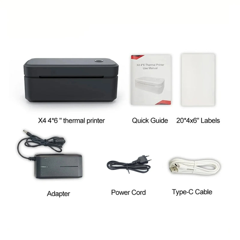 Imprimante d'étiquettes thermique Marklife X4 – 4x6, Bluetooth, reconnaissance auto