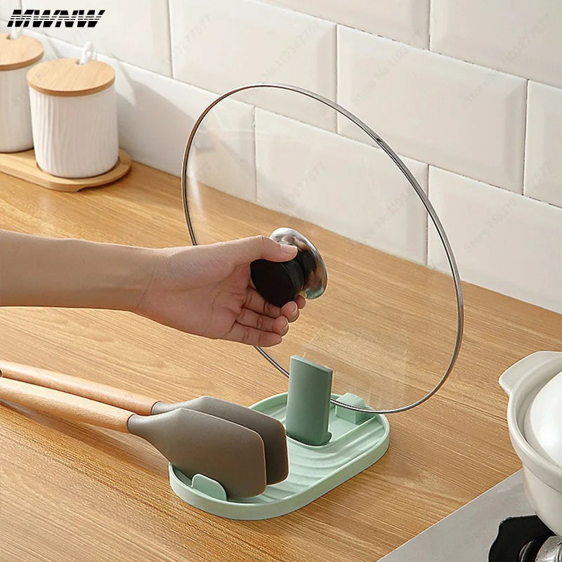 Porte-couvercle pliable style nordique – repose-cuillère et support cuisine