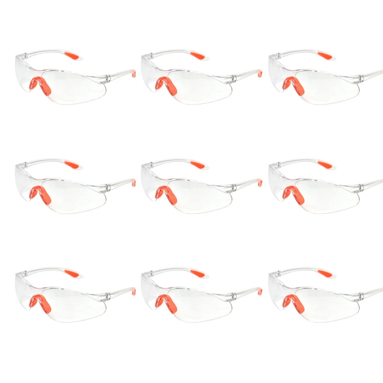 Lunettes de sécurité transparentes CE – polycarbonate anti-impact, lot de 12