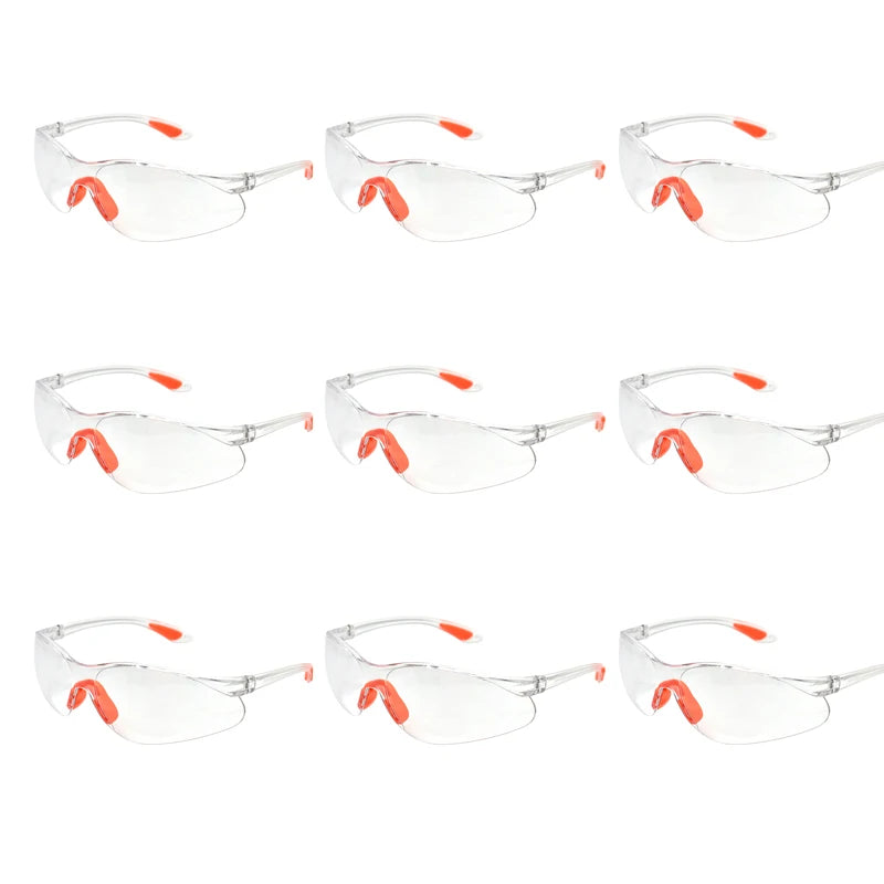 Lunettes de sécurité transparentes CE – polycarbonate anti-impact, lot de 12