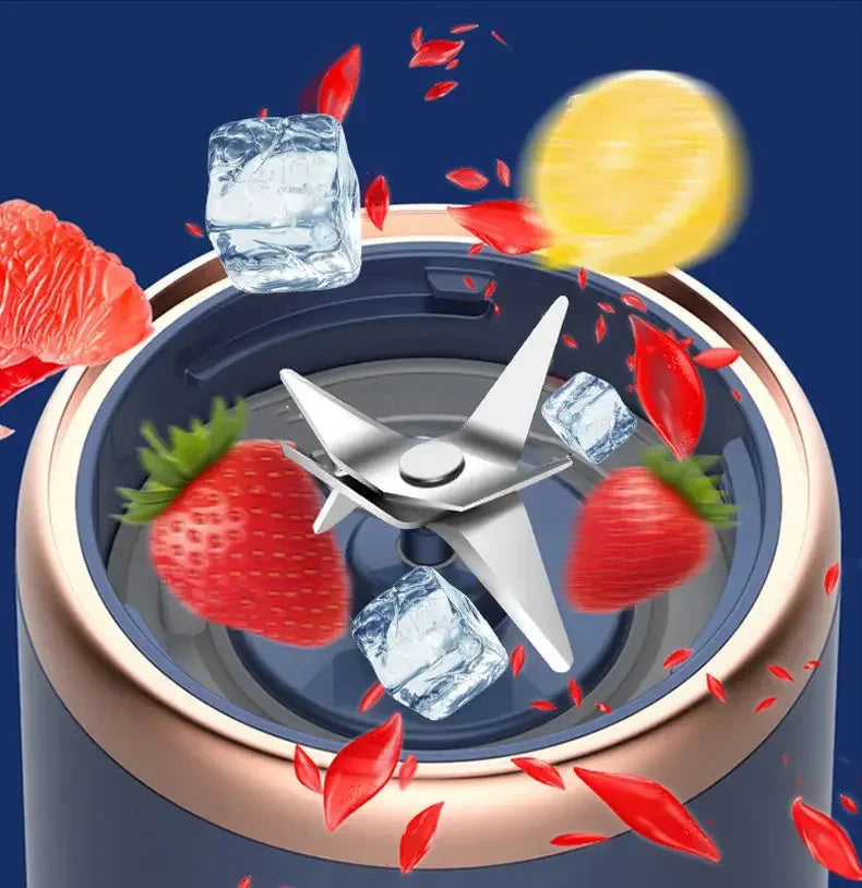Blender portable USB 6 lames – mini mixeur smoothie rechargeable, bouteille