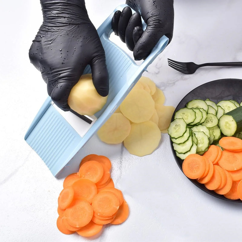 Trancheur légumes 5 en 1 – râpe manuelle, coupe-frites, mandoline cuisine