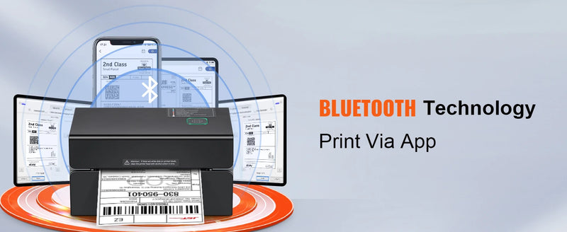 Imprimante d'étiquettes thermique 4x6 300 dpi – Bluetooth, 150 mm/s, expédition