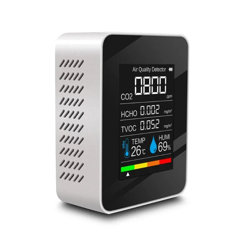 Détecteur de gaz et qualité de l'air CO2 – Multi-paramètres, écran LCD, WiFi