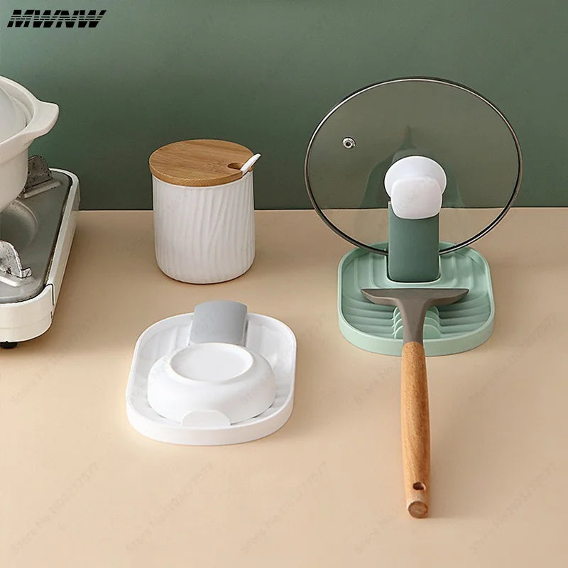Porte-couvercle pliable style nordique – repose-cuillère et support cuisine
