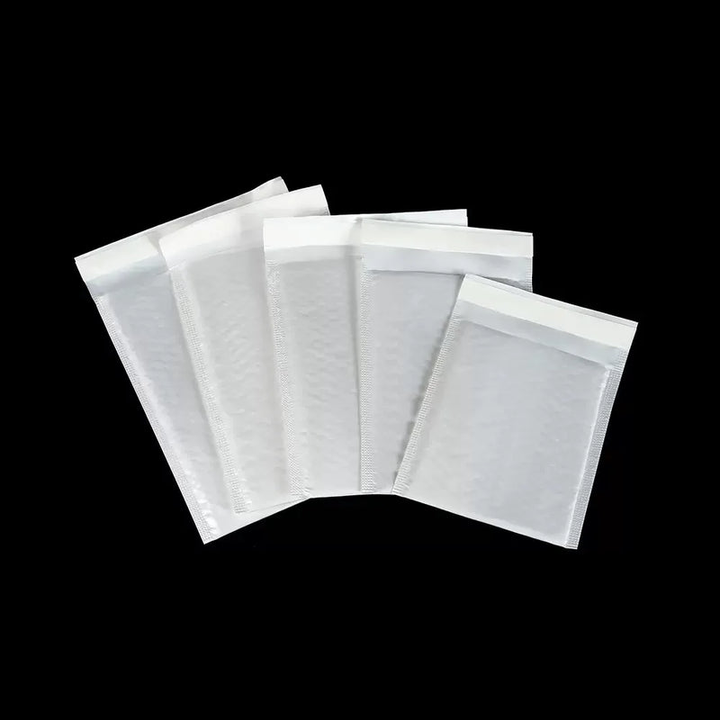 Enveloppes à bulles d'expédition blanches – auto-adhésives et étanches, lot de 50/100