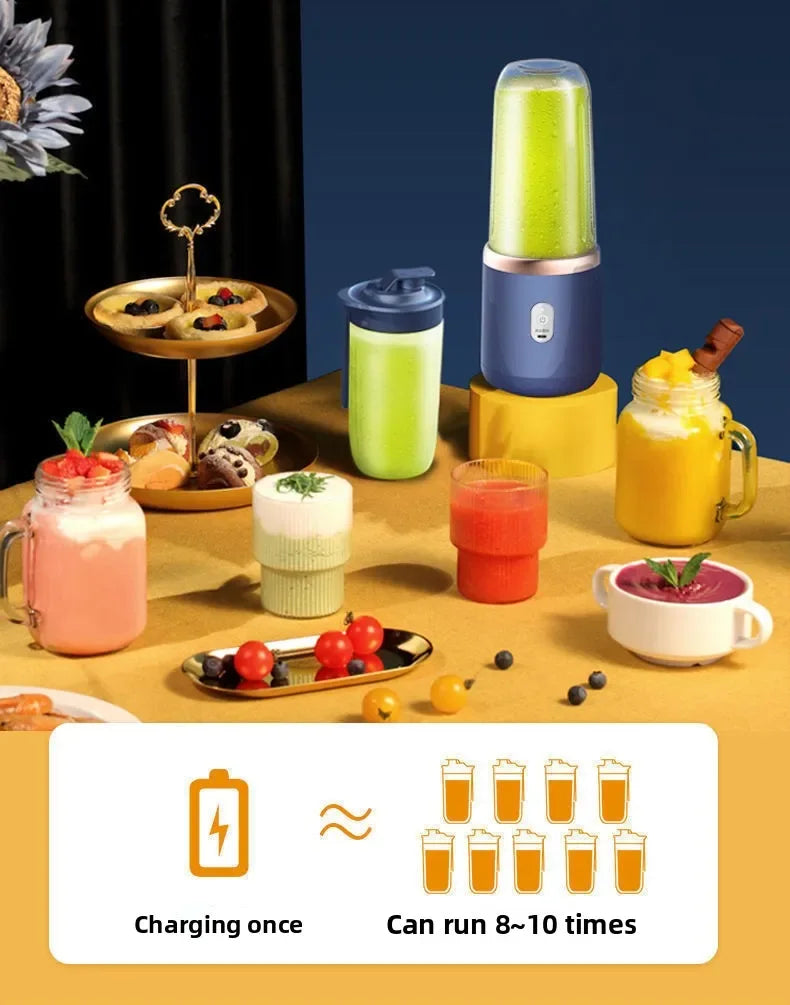 Blender portable USB 6 lames – mini mixeur smoothie rechargeable, bouteille