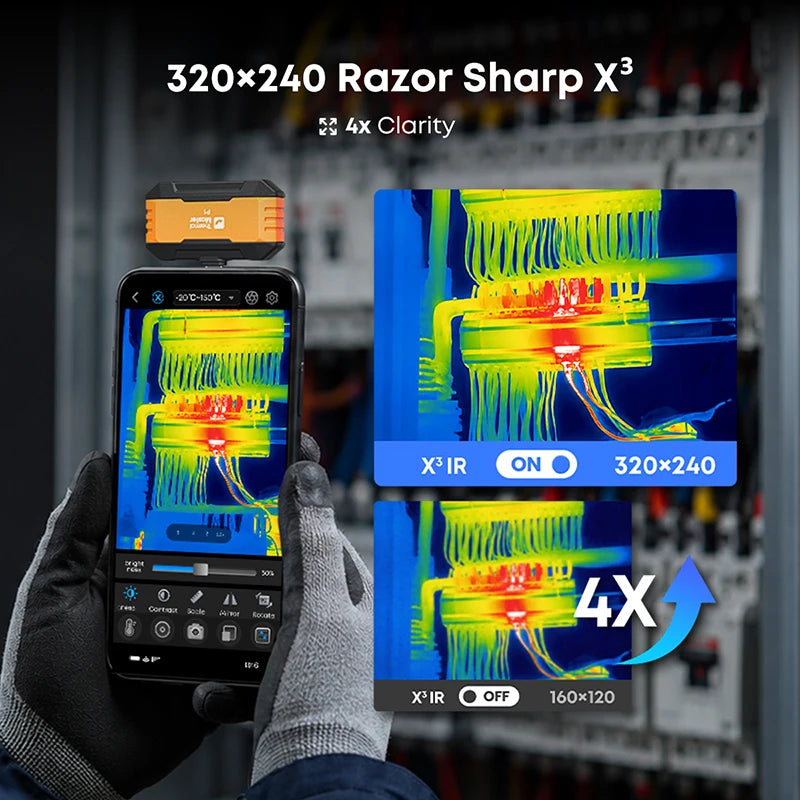 Caméra thermique Thermal Master P1 – iPhone & Android, 320x240, 600°C