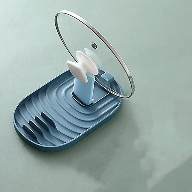 Porte-couvercle pliable style nordique – repose-cuillère et support cuisine