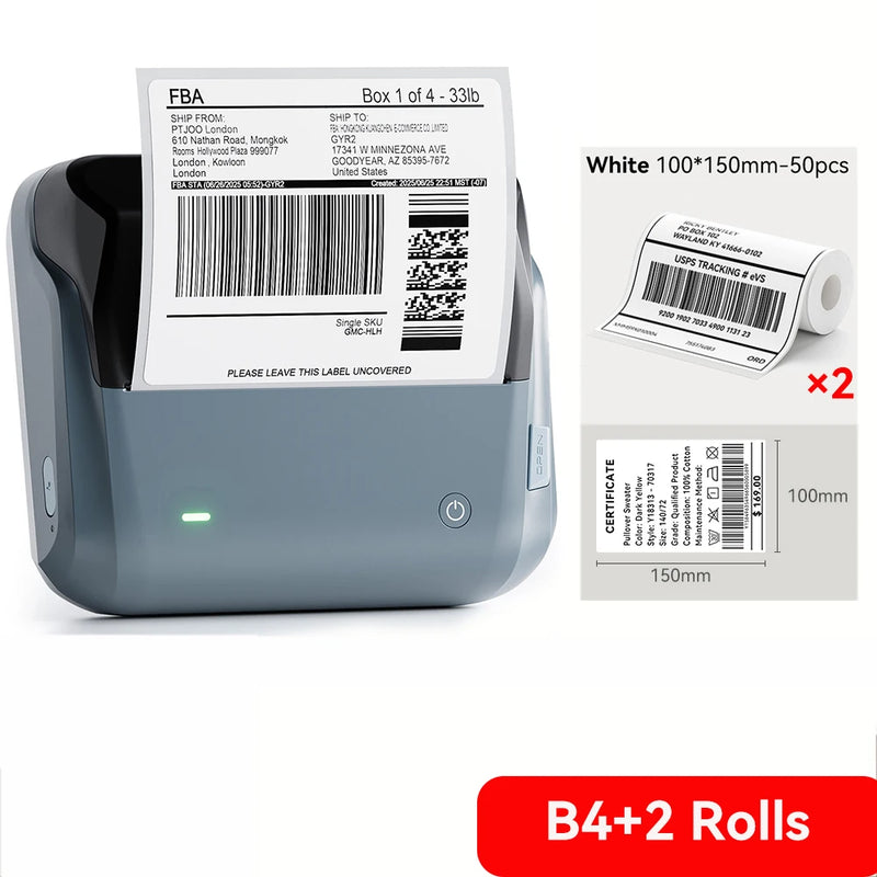 Imprimante d'étiquettes thermique Niimbot B4 – Bluetooth, 203 dpi, largeur 20-110 mm