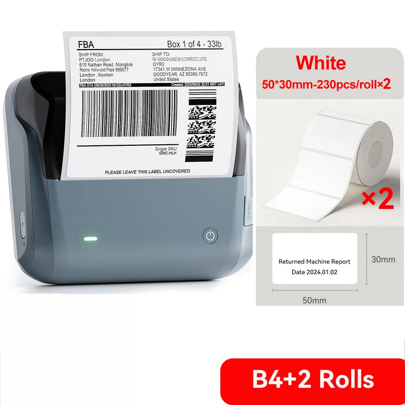 Imprimante d'étiquettes thermique Niimbot B4 – Bluetooth, 203 dpi, largeur 20-110 mm
