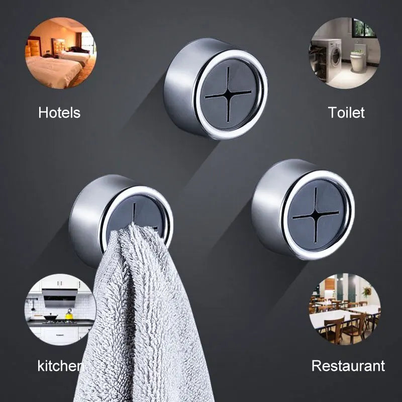 Lot de 3 pinces murales sans perçage – rangement torchons et gants cuisine