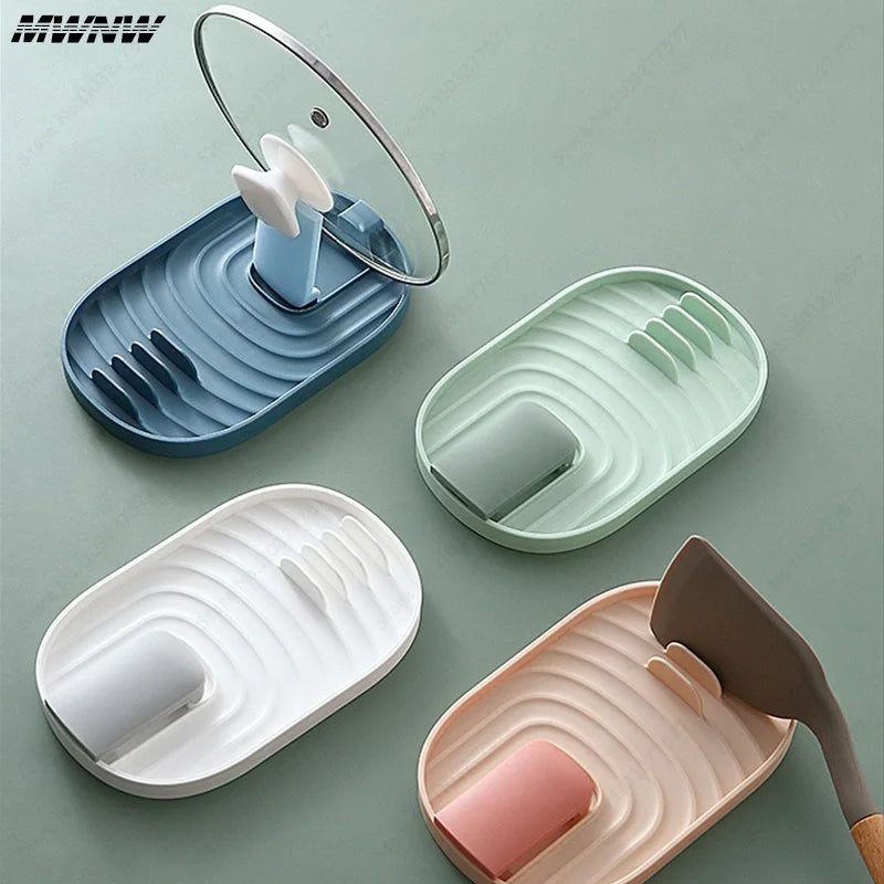 Porte-couvercle pliable style nordique – repose-cuillère et support cuisine