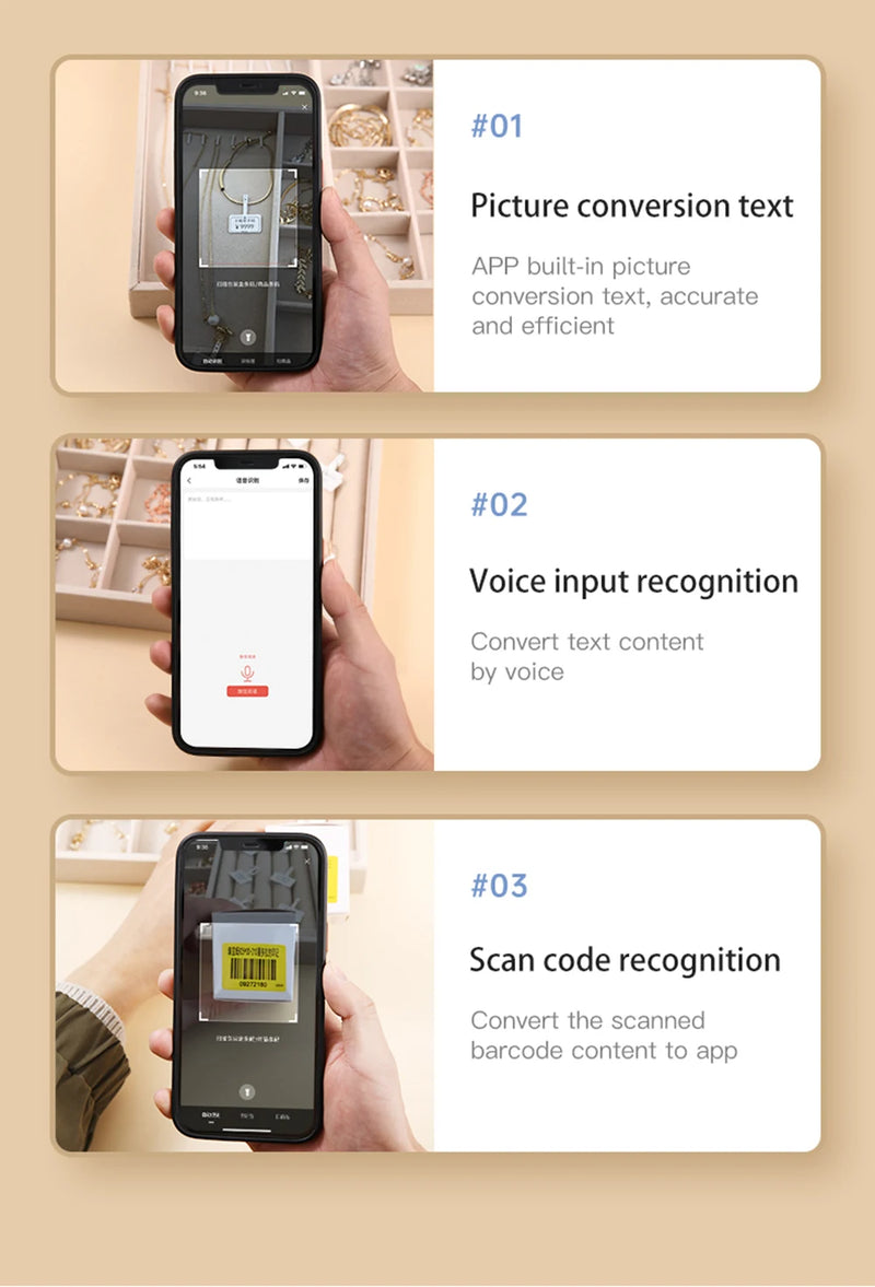 Étiqueteuse thermique NiiMbot B1 – Bluetooth sans fil, 203 DPI, portable