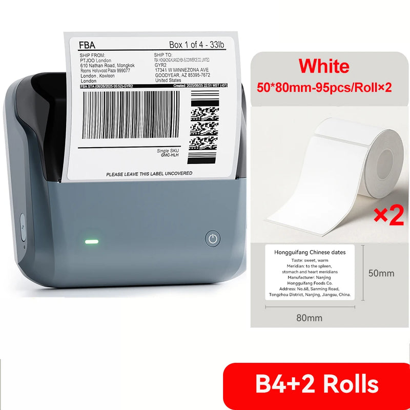 Imprimante d'étiquettes thermique Niimbot B4 – Bluetooth, 203 dpi, largeur 20-110 mm