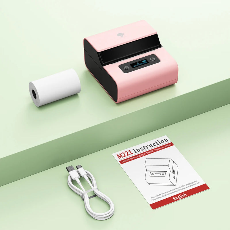 Imprimante d'étiquettes Phomemo M221 – Bluetooth sans fil, large 20-80 mm, 203 DPI