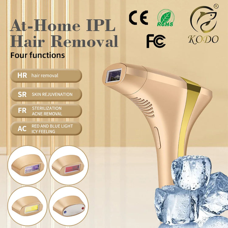 Épilateur laser IPL KODO A113 – 4 en 1 indolore, visage & corps, 900k flashs