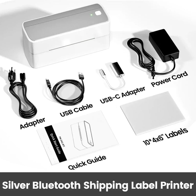 Imprimante d'étiquettes d'expédition Phomemo 241BT – Bluetooth 4x6, thermique 203 DPI